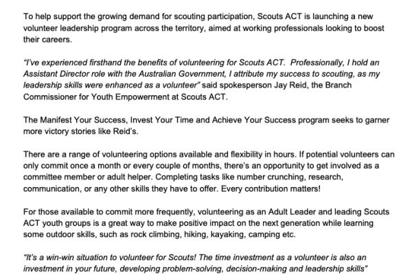 Media release